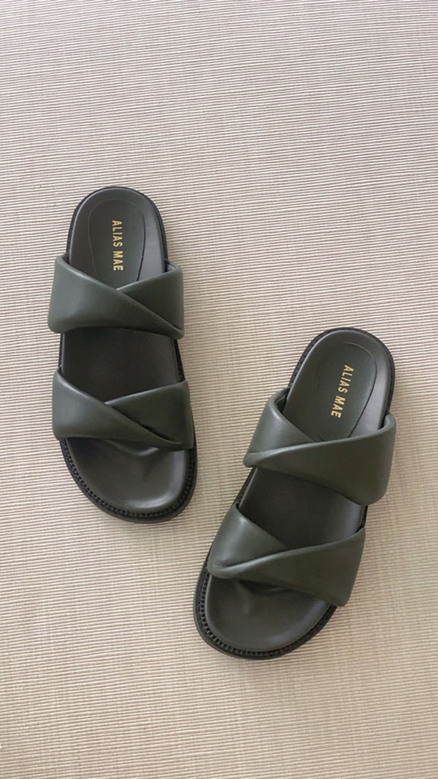 Shoes Alias Mae | Alias Mae Paris Slide - Moss Leather