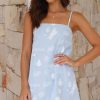 Clothing By Frankie | Bethani Mini Dress - Blue/White Mermaid Sun Moon