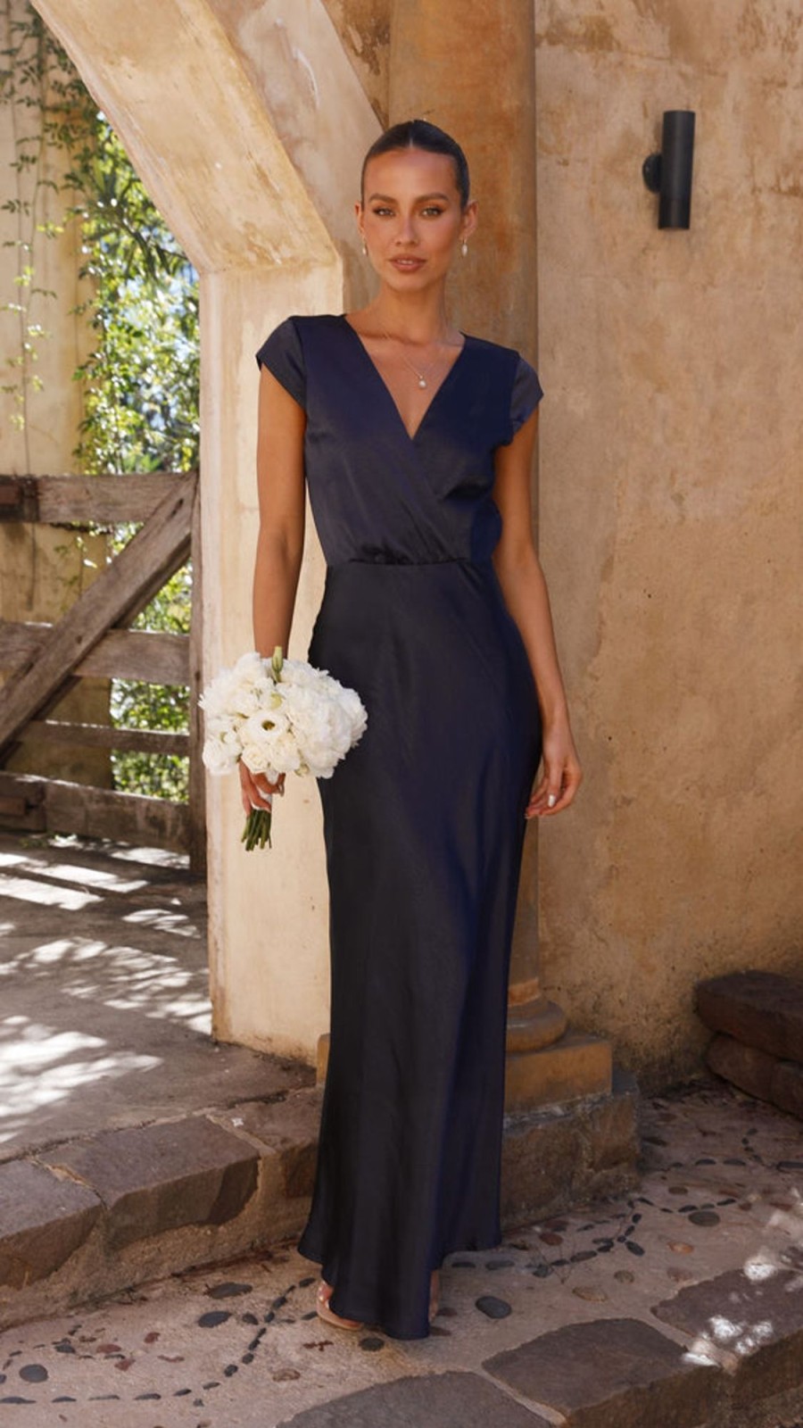 Wedding LILYWHYT | Selma Maxi Dress - Navy