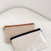 Accessories Adorne | Carissa Canvas Pouch - Black/Natural