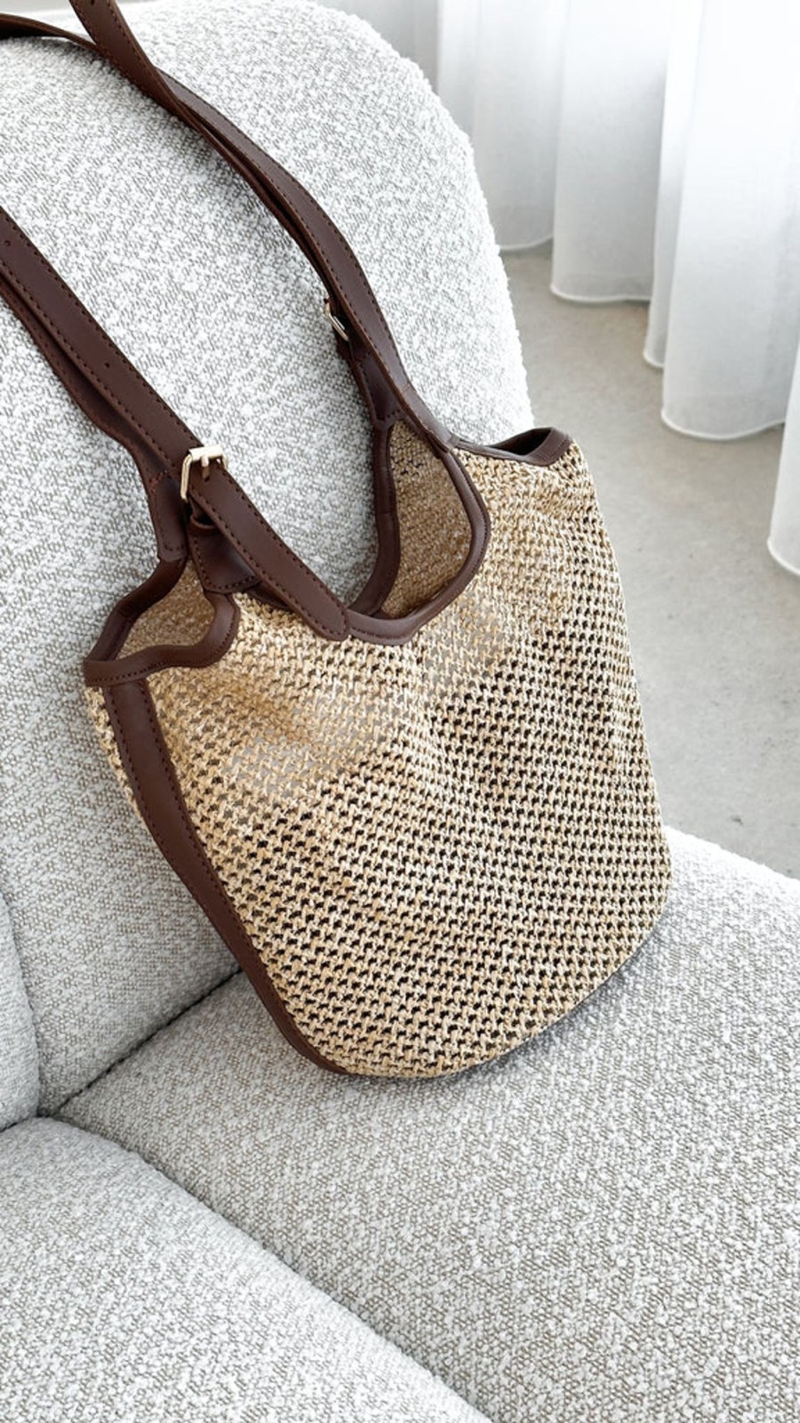 Accessories Your Accessory Shop | Brielle Woven Bag - Brown