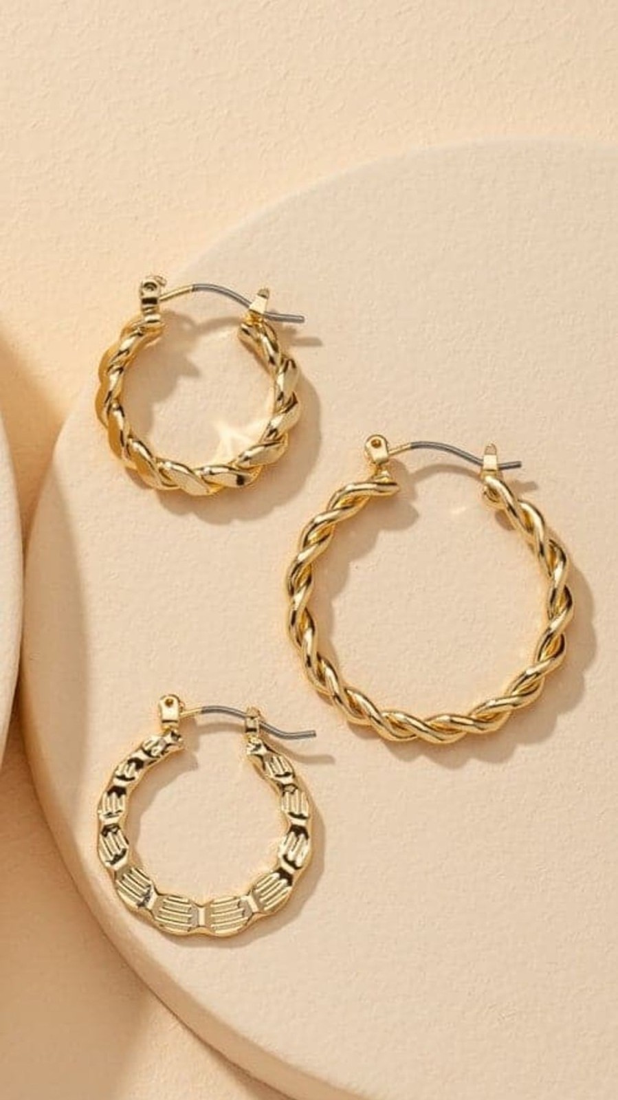 Accessories Angel Whisper | Luella Hoop Set - Gold