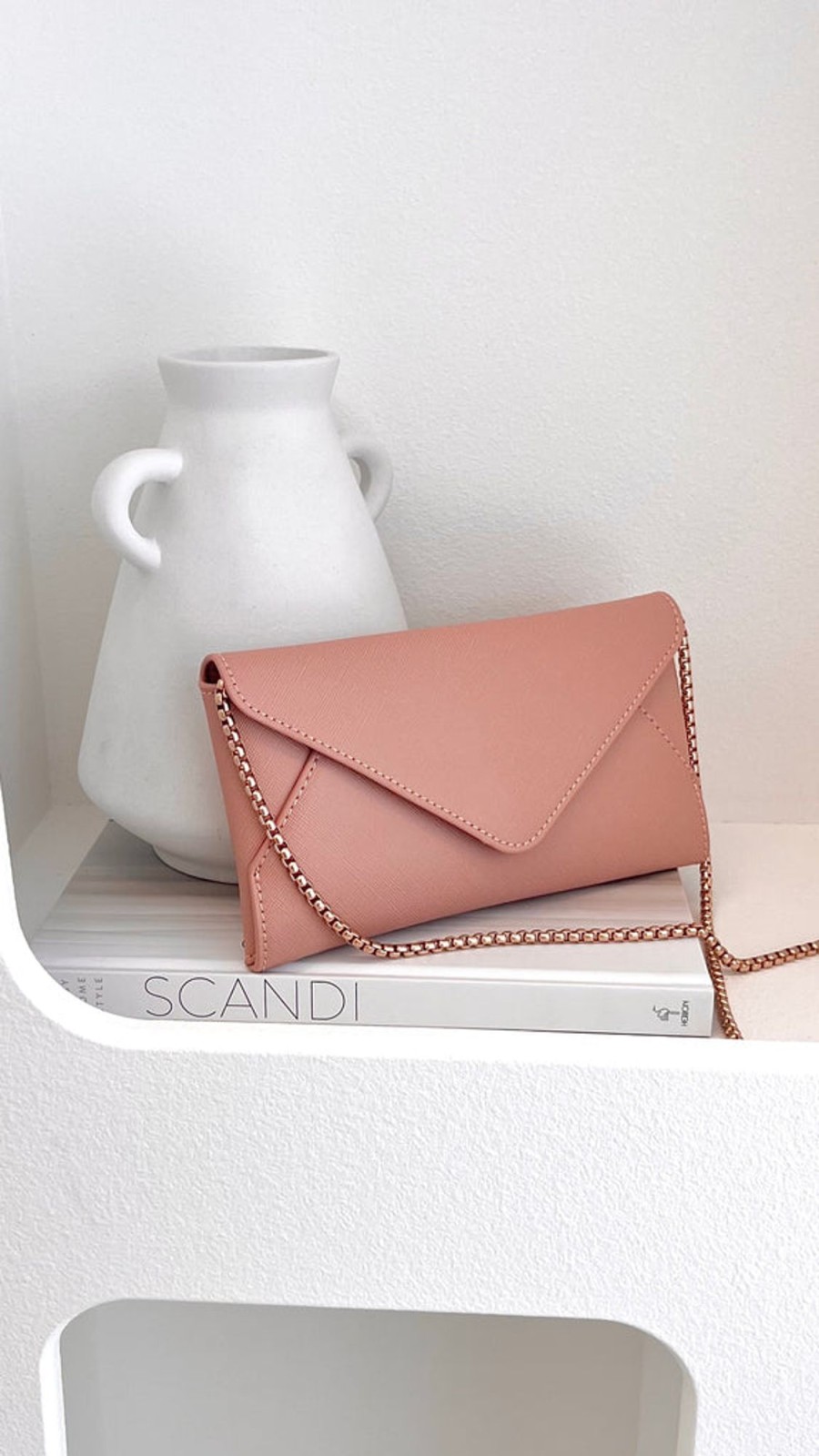 Accessories Adorne | Carmen Envelope Cross Body Bag - Rose