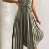 Wedding Reverse | Cali One Shoulder Midi Dress - Olive