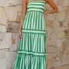 Clothing Rock Fashion | Terrah Maxi Dress - Green Stripe