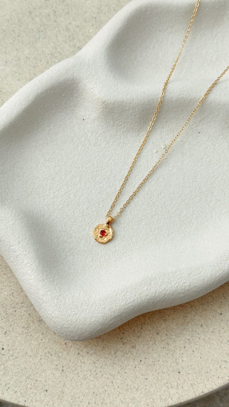 Accessories Main St | January Birthstone Necklace - Garnet