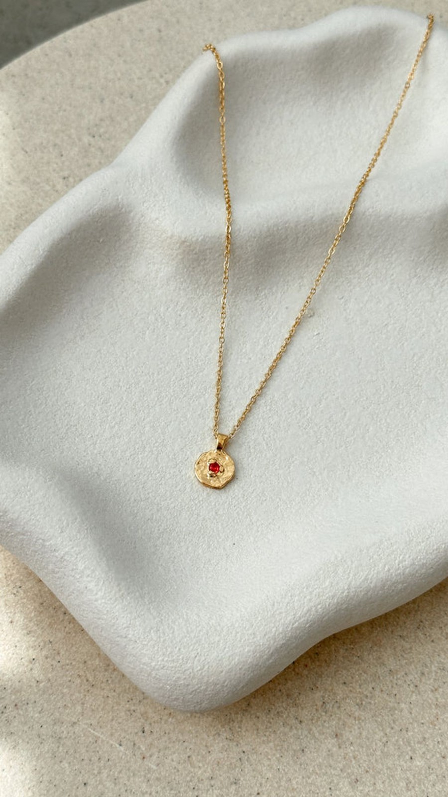 Accessories Main St | July Birthstone Necklace - Ruby