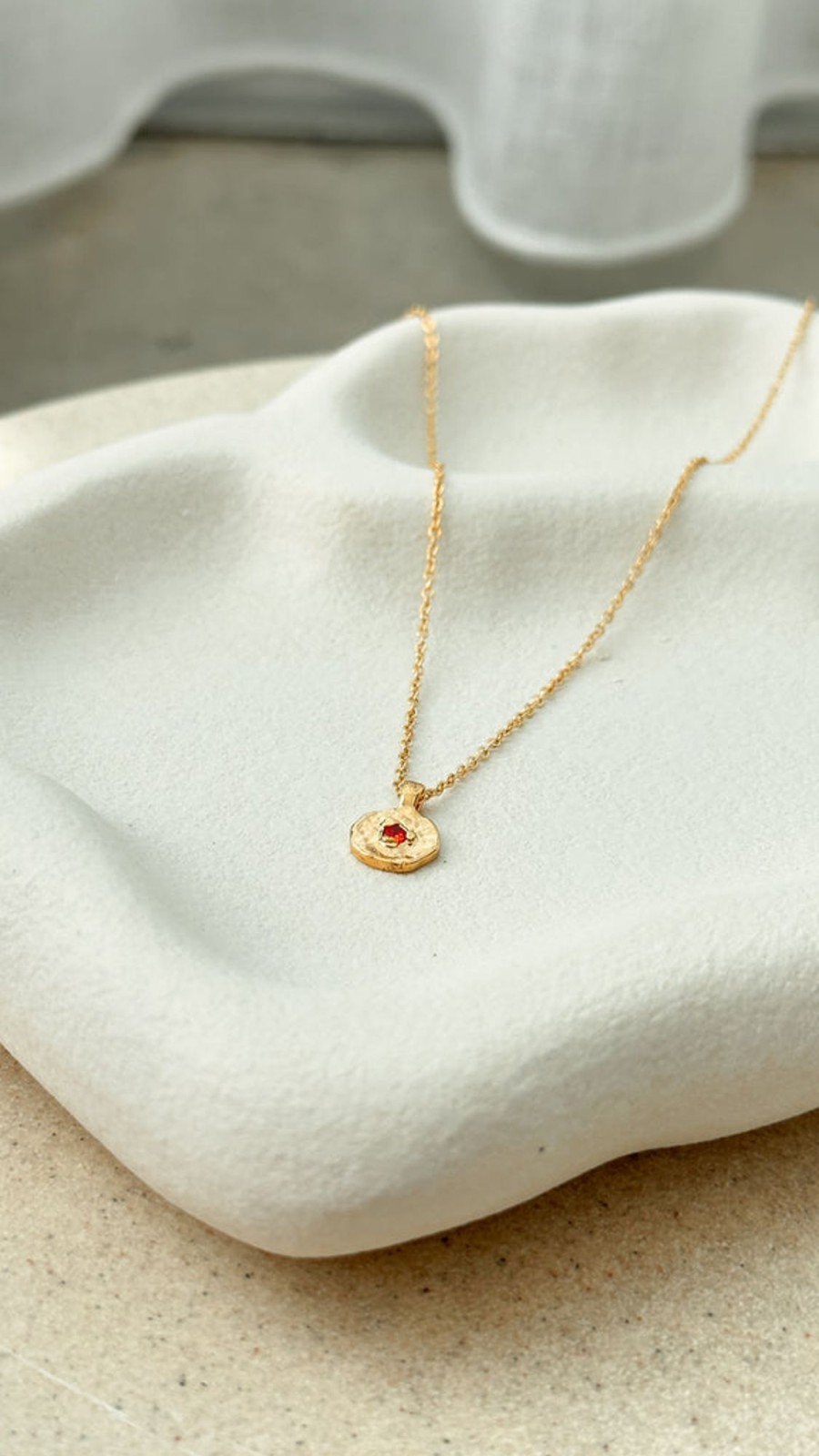 Accessories Main St | July Birthstone Necklace - Ruby