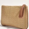 Accessories Adorne | Francesca Weave Pouch - Natural/Tan