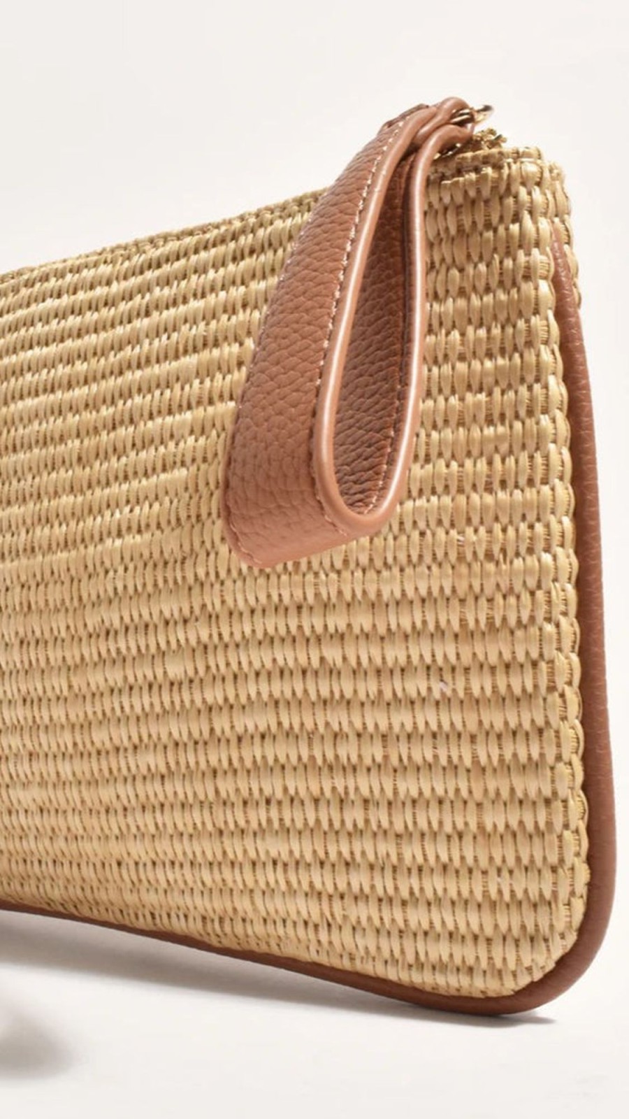 Accessories Adorne | Francesca Weave Pouch - Natural/Tan