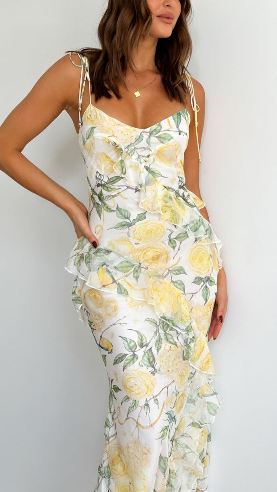 Wedding LILYWHYT | Daiwa Maxi Dress - Yellow Floral