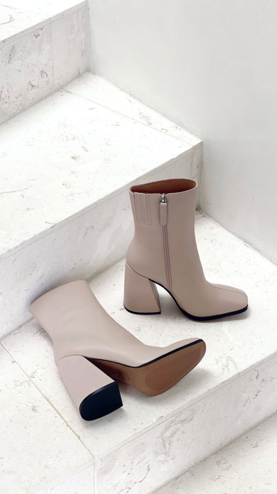 Shoes Alias Mae | Alias Mae Alana Boot - Cream Leather