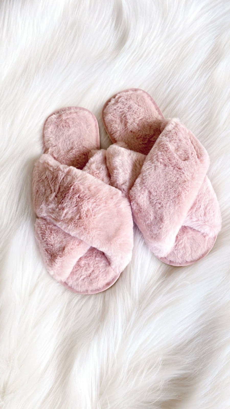 Clothing Angel Whisper | Jessica Fluffy Slippers - Light Pink