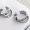 Accessories SIRHC THE LABEL | Irregular Hoop Earrings - Silver