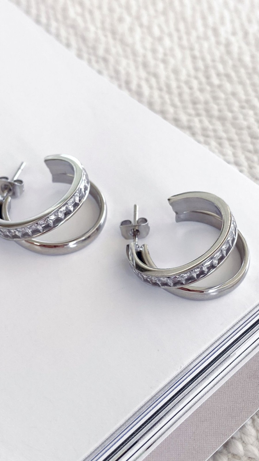 Accessories SIRHC THE LABEL | Irregular Hoop Earrings - Silver