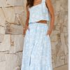 Clothing Desire | Jasmine Maxi Skirt - Blue Shell