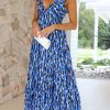 Wedding Pink Diamond | Baka Maxi Dress - Blue Print