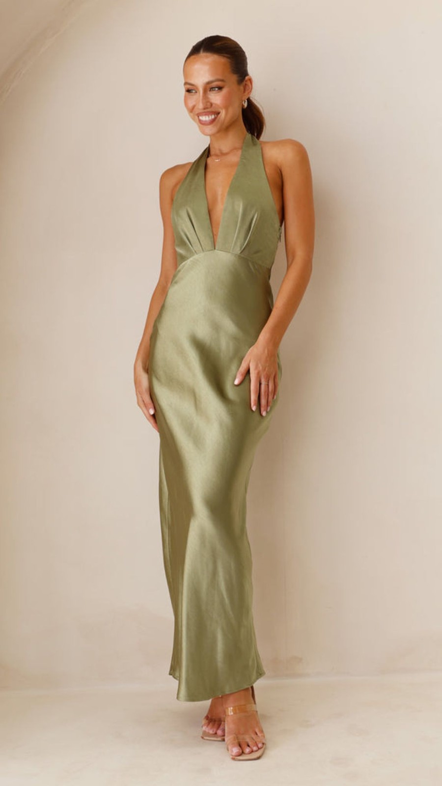 Wedding LILYWHYT | Chloe Maxi Dress - Olive