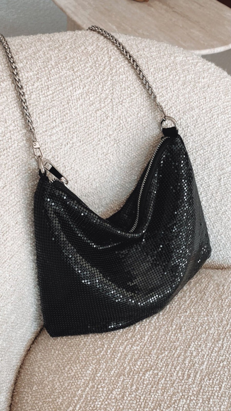 Accessories Adorne | Chain Mesh Bag - Black