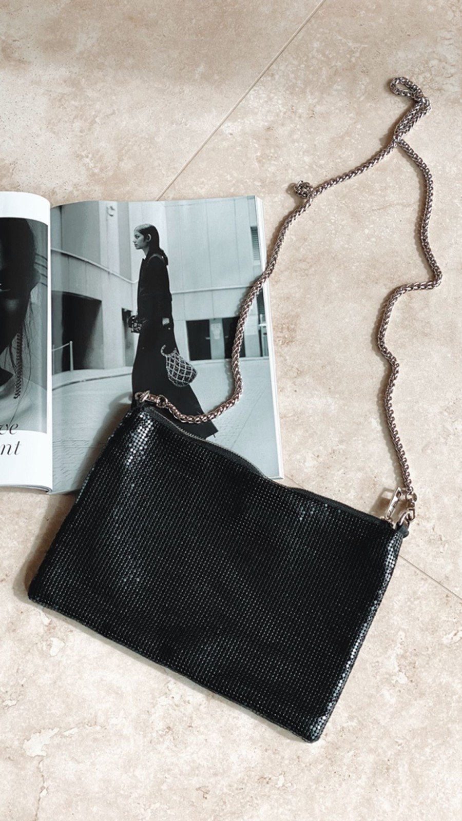 Accessories Adorne | Chain Mesh Bag - Black