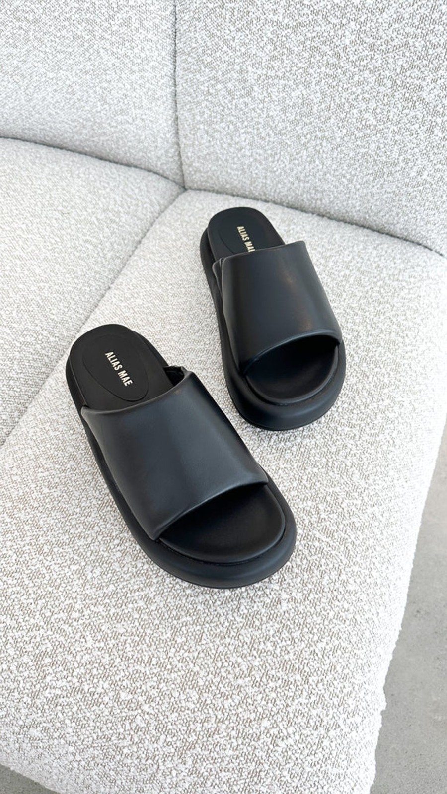 Shoes Alias Mae | Thea Slide - Black Leather