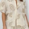 Clothing By Frankie | Charli Button Up Shirt And Shorts Set - Beige / Tan Shells