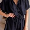 Clothing Alive Girl | Santorini Playsuit - Black