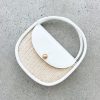 Accessories Adorne | Violetta Woven Circular Mini Bag - Cream