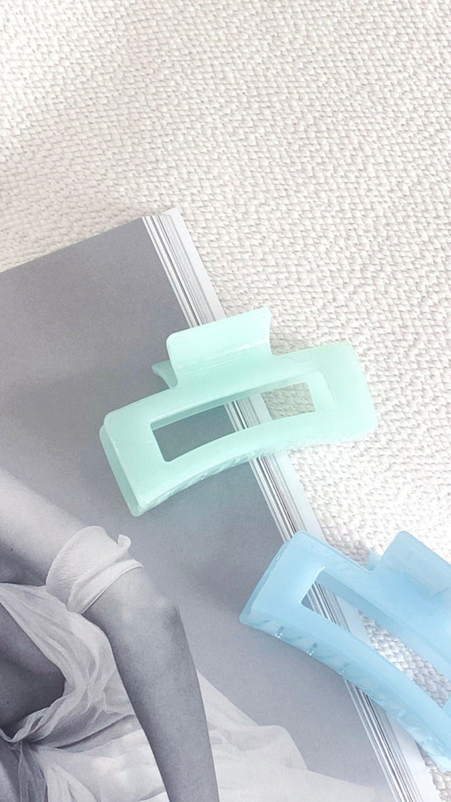 Accessories Angel Whisper | Steph Rectangle Claw Clip - Mint