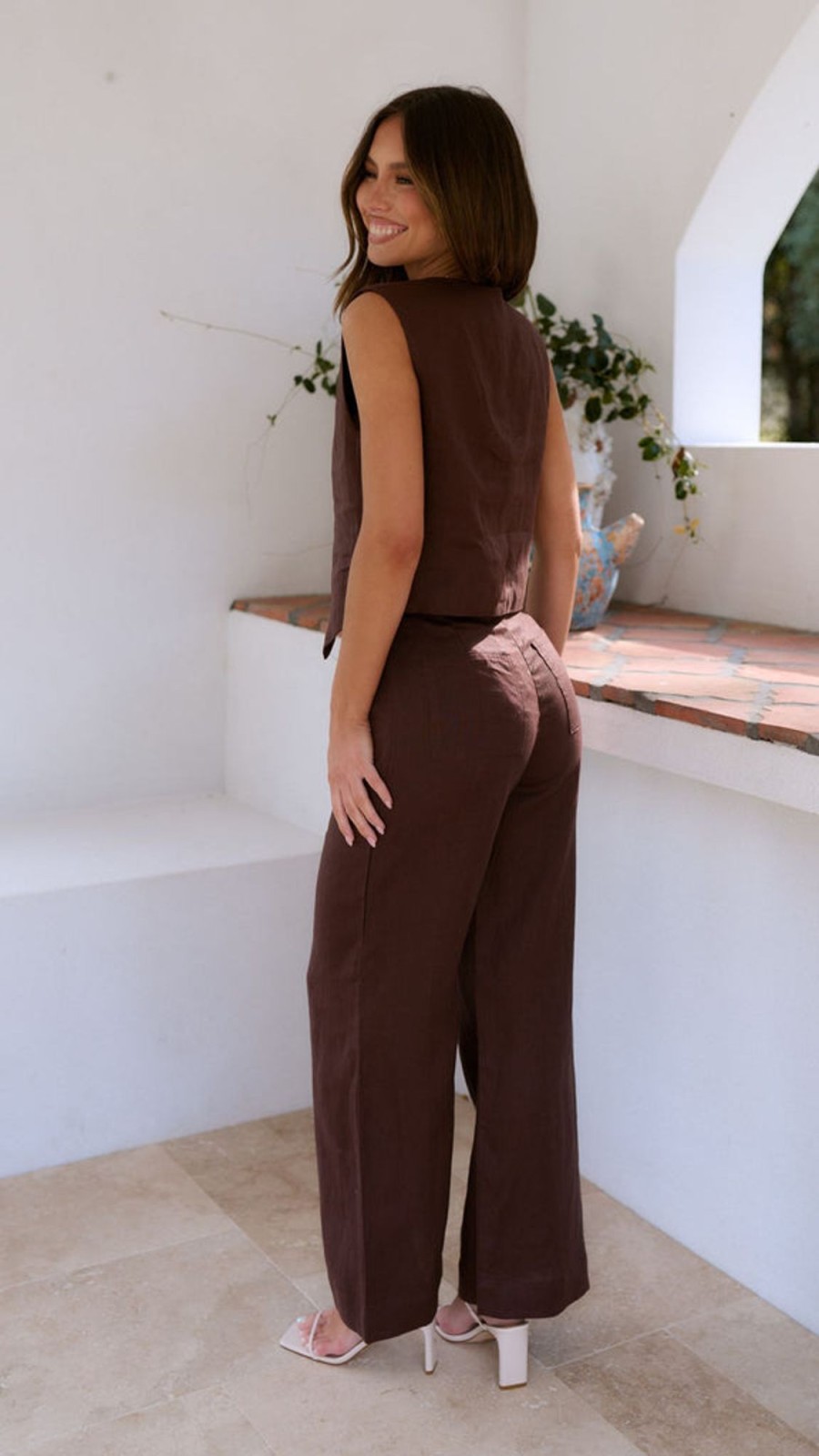 Clothing FASHION ALLIED | Karah Pants - Chocolate