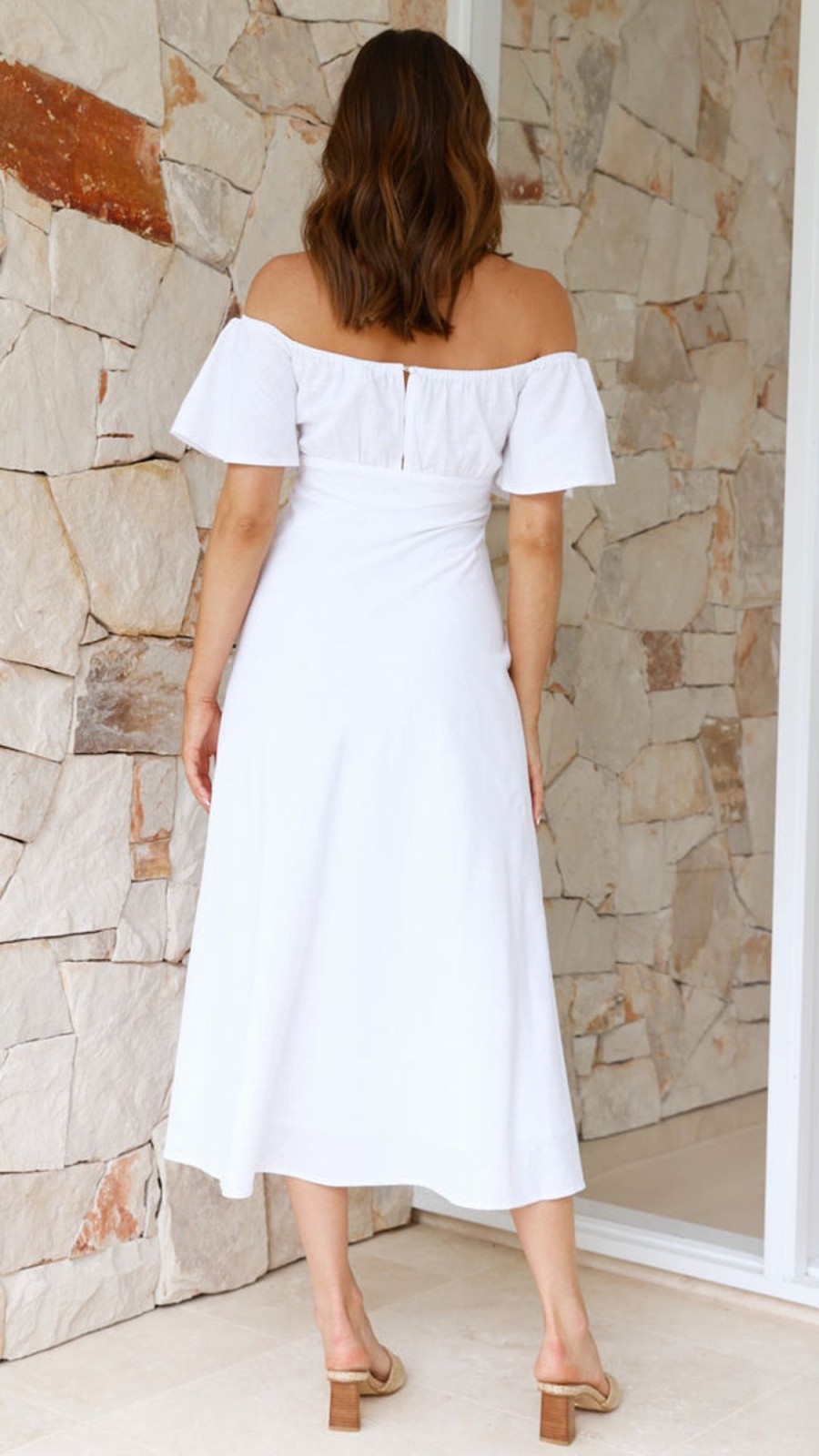 Wedding LILYWHYT | Jalissa Midi Dress - White