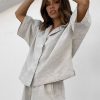 Clothing NUDE LUCY | Linen Lounge Shirt - Natural