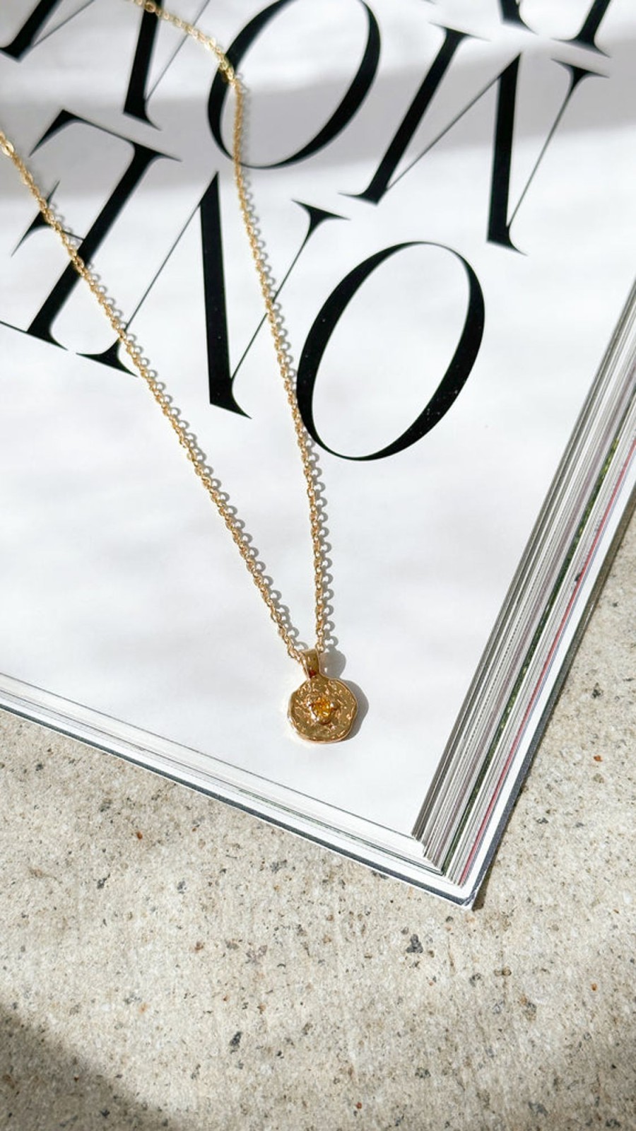 Accessories Main St | November Birthstone Necklace - Citrine