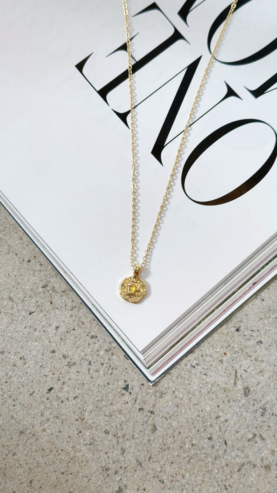 Accessories Main St | November Birthstone Necklace - Citrine