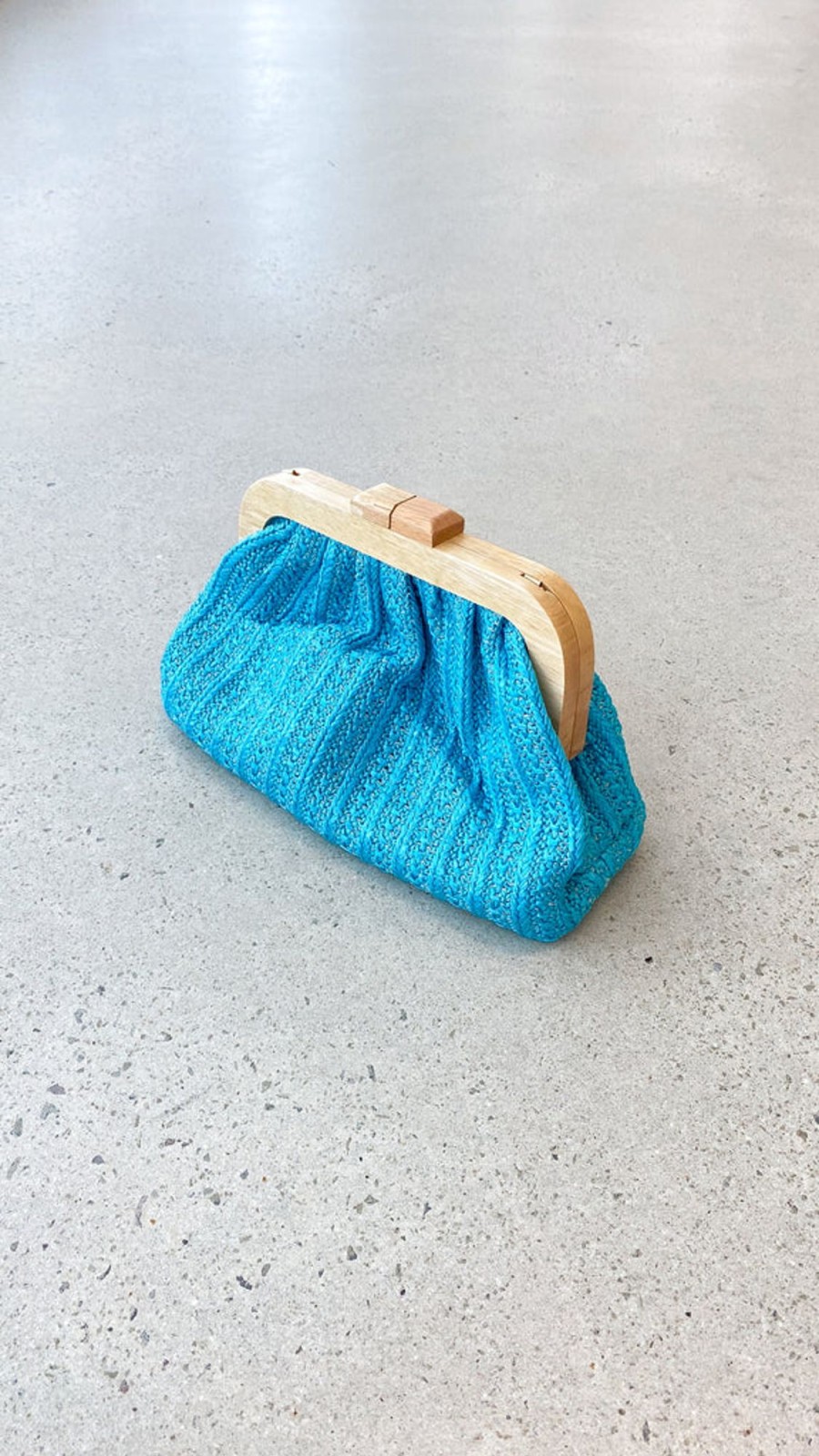 Accessories Adorne | Olivia Timber Framed Clutch - Teal