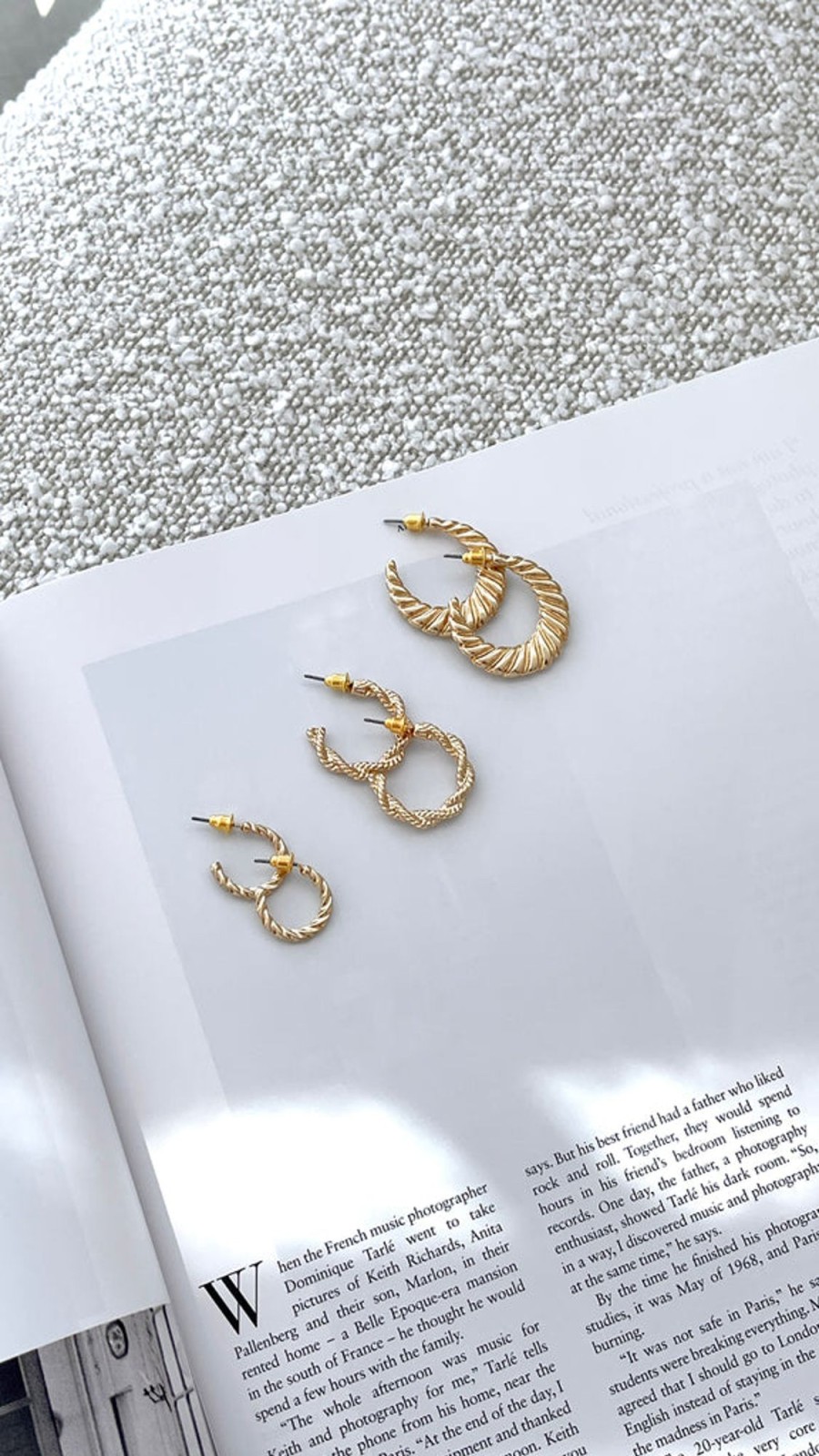 Accessories Angel Whisper | Reta Triple Pack Earrings - Gold