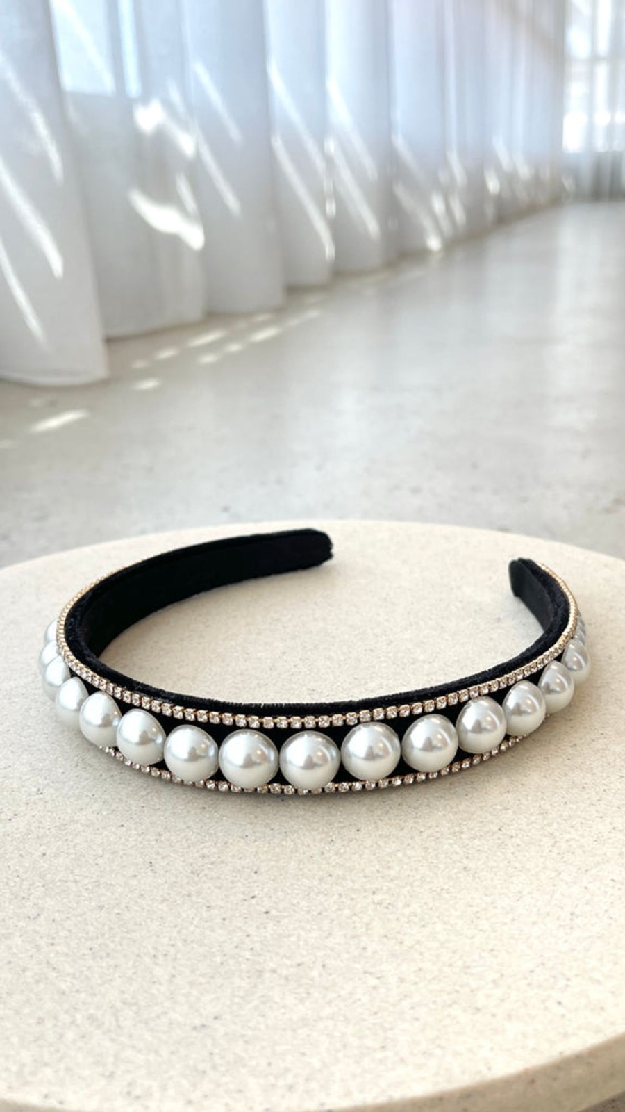 Accessories MORGAN AND TAYLOR | Sana Headband - Black/Pearl