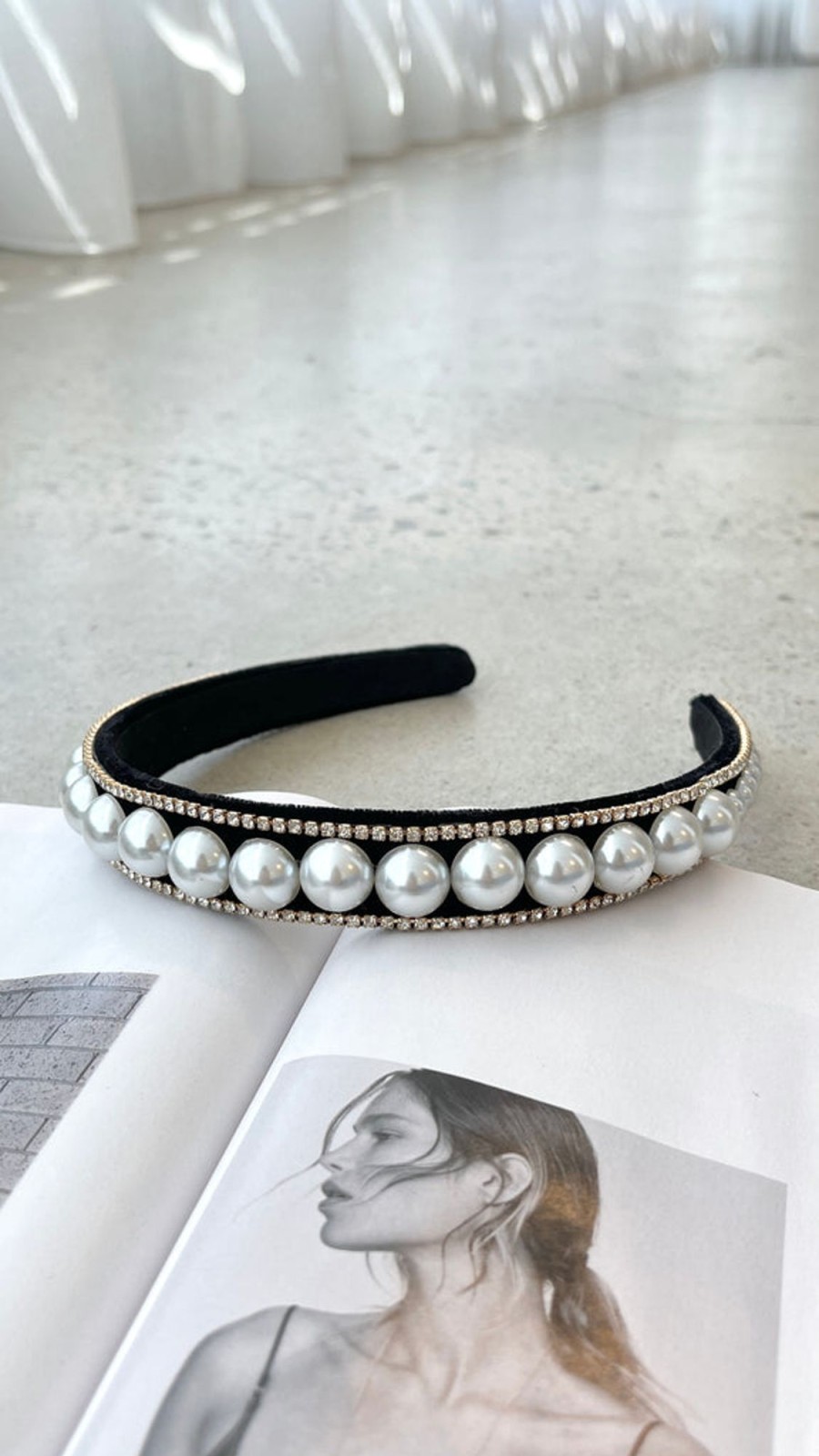 Accessories MORGAN AND TAYLOR | Sana Headband - Black/Pearl