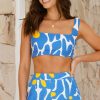 Clothing Luvalot | Dally Crop Top - Blue Daisy