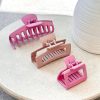 Accessories Angel Whisper | Larna 3 Pack Claw Clips - Pink/Beige