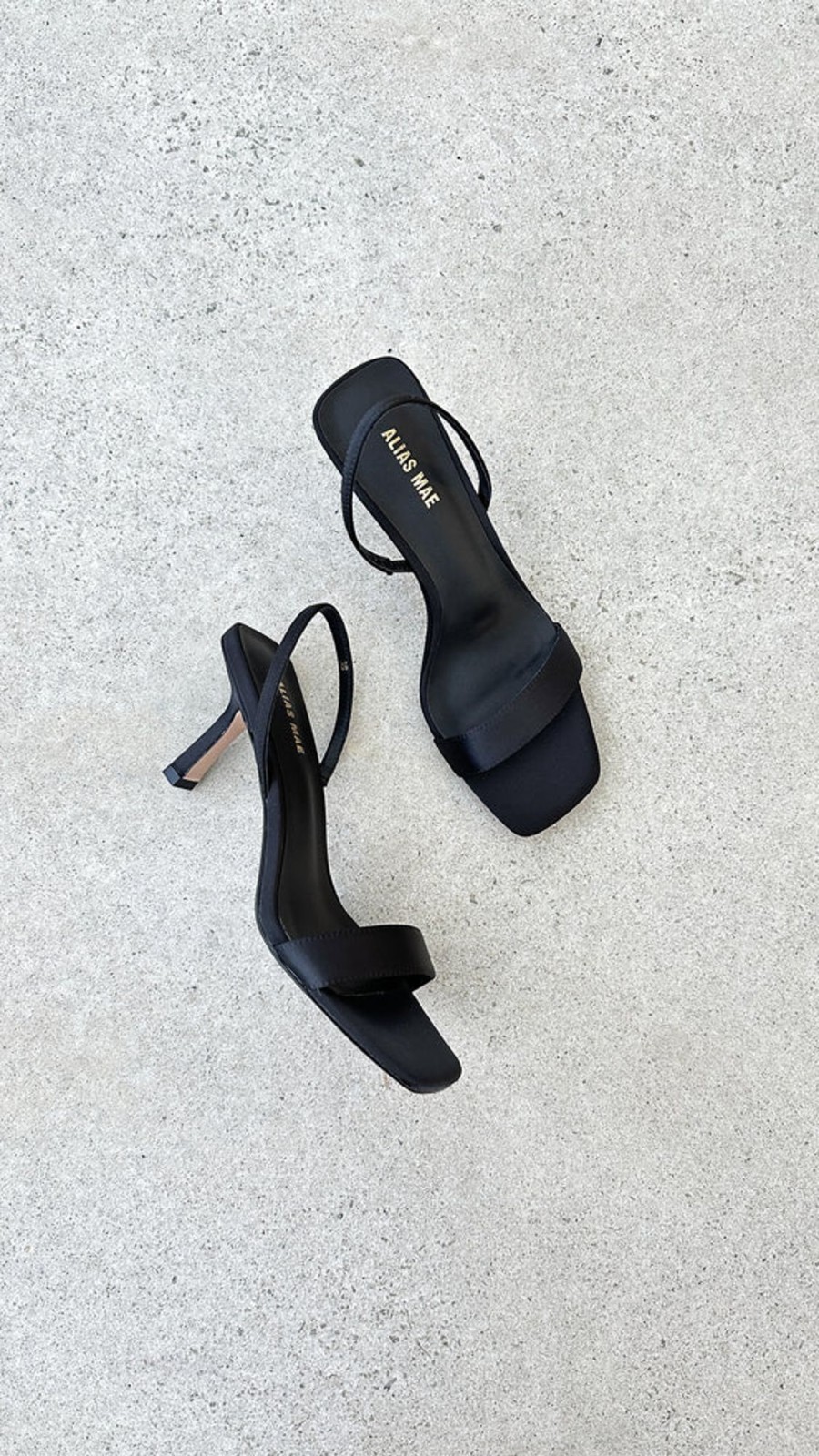 Shoes Alias Mae | Emerson Heel - Black Satin