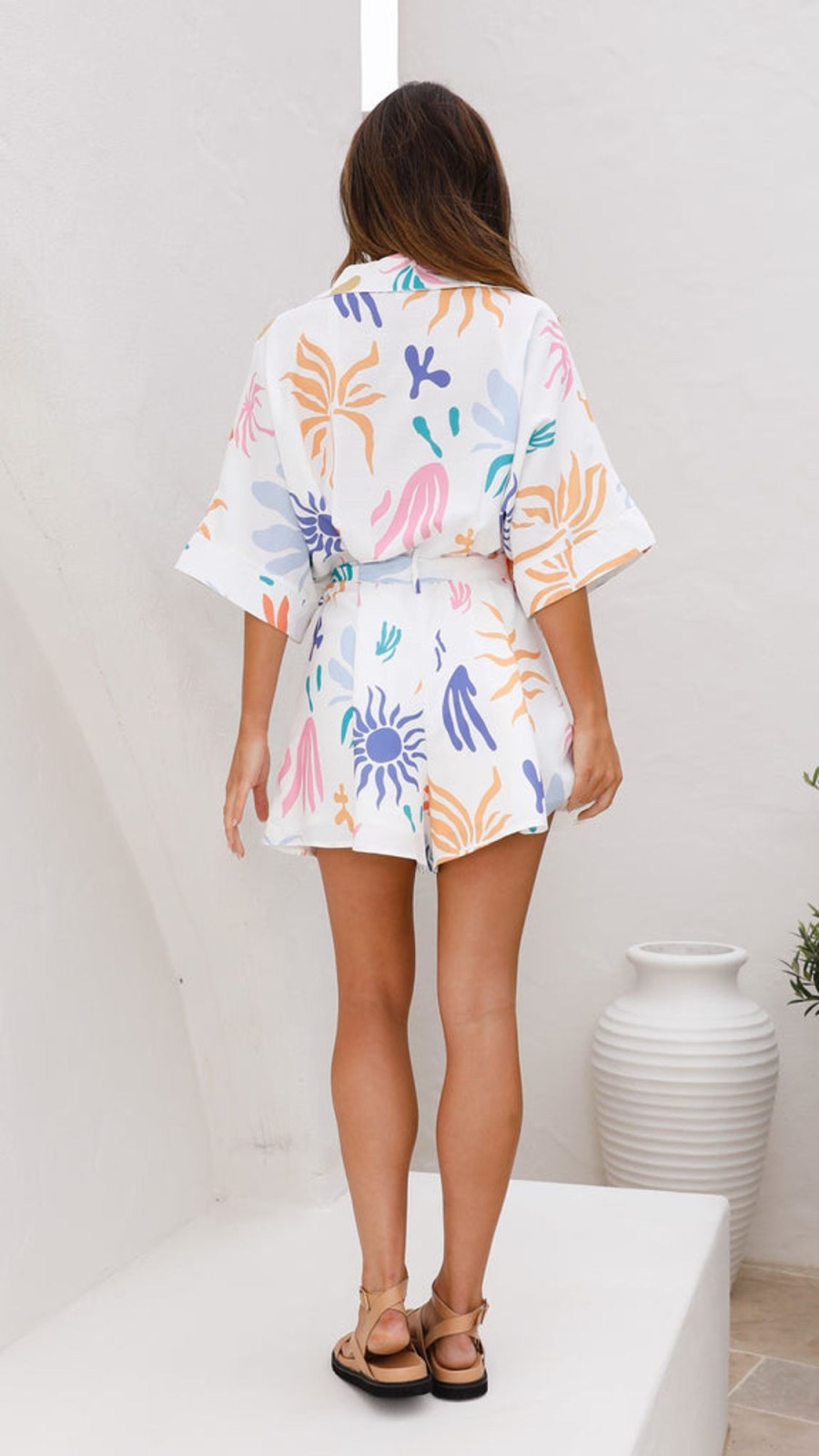 Clothing DESIRE | Jacquie Playsuit - Sundazed Print