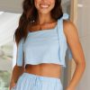 Clothing Desire | Valmai Crop Top - Sky Blue