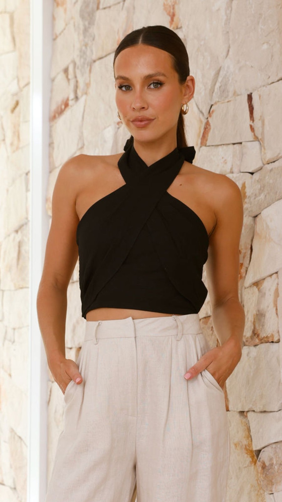 Clothing Lost In lunar | Jasmine Crop - Black