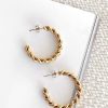 Accessories SIRHC THE LABEL | Twist Hoop Earrings - Gold