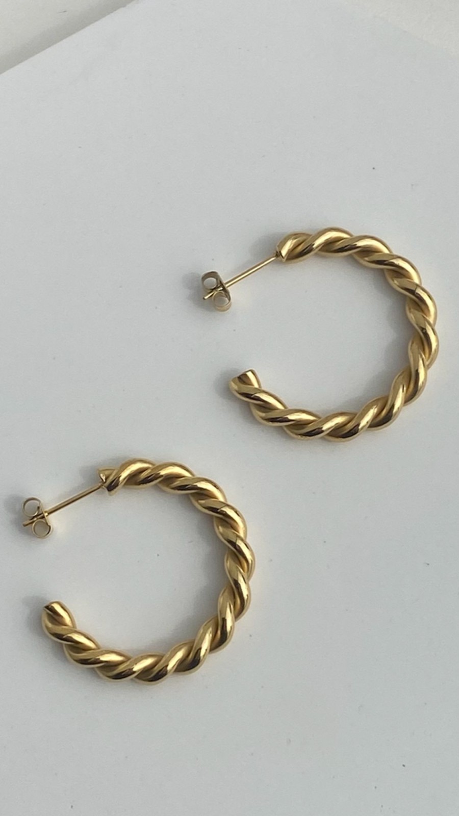 Accessories SIRHC THE LABEL | Twist Hoop Earrings - Gold