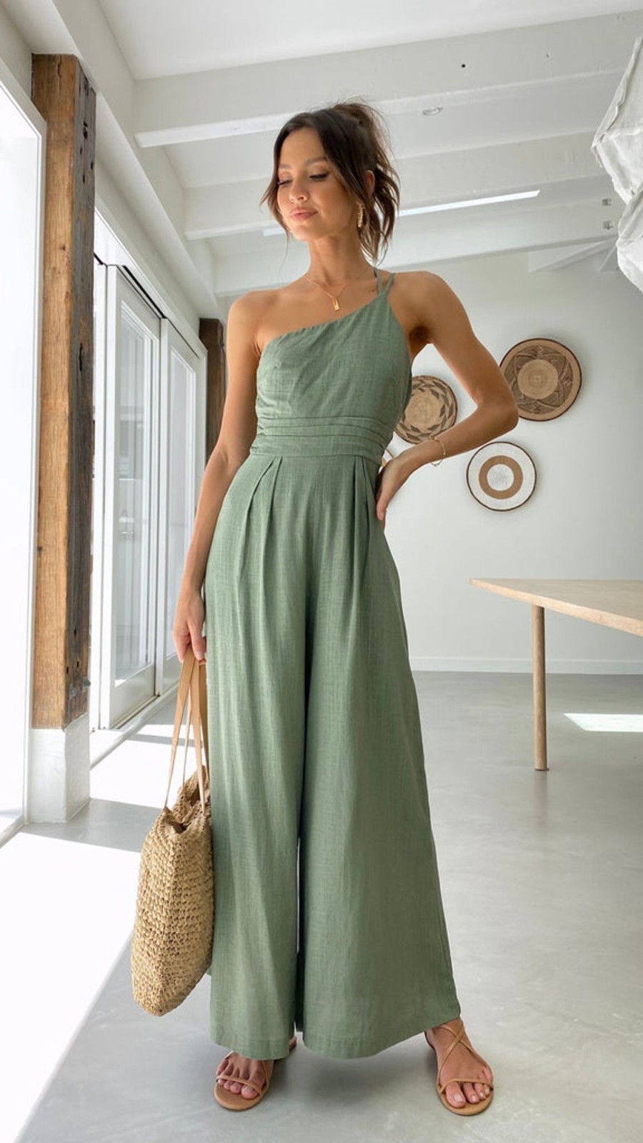 Clothing LILYWHYT | Samaya Jumpsuit - Khaki