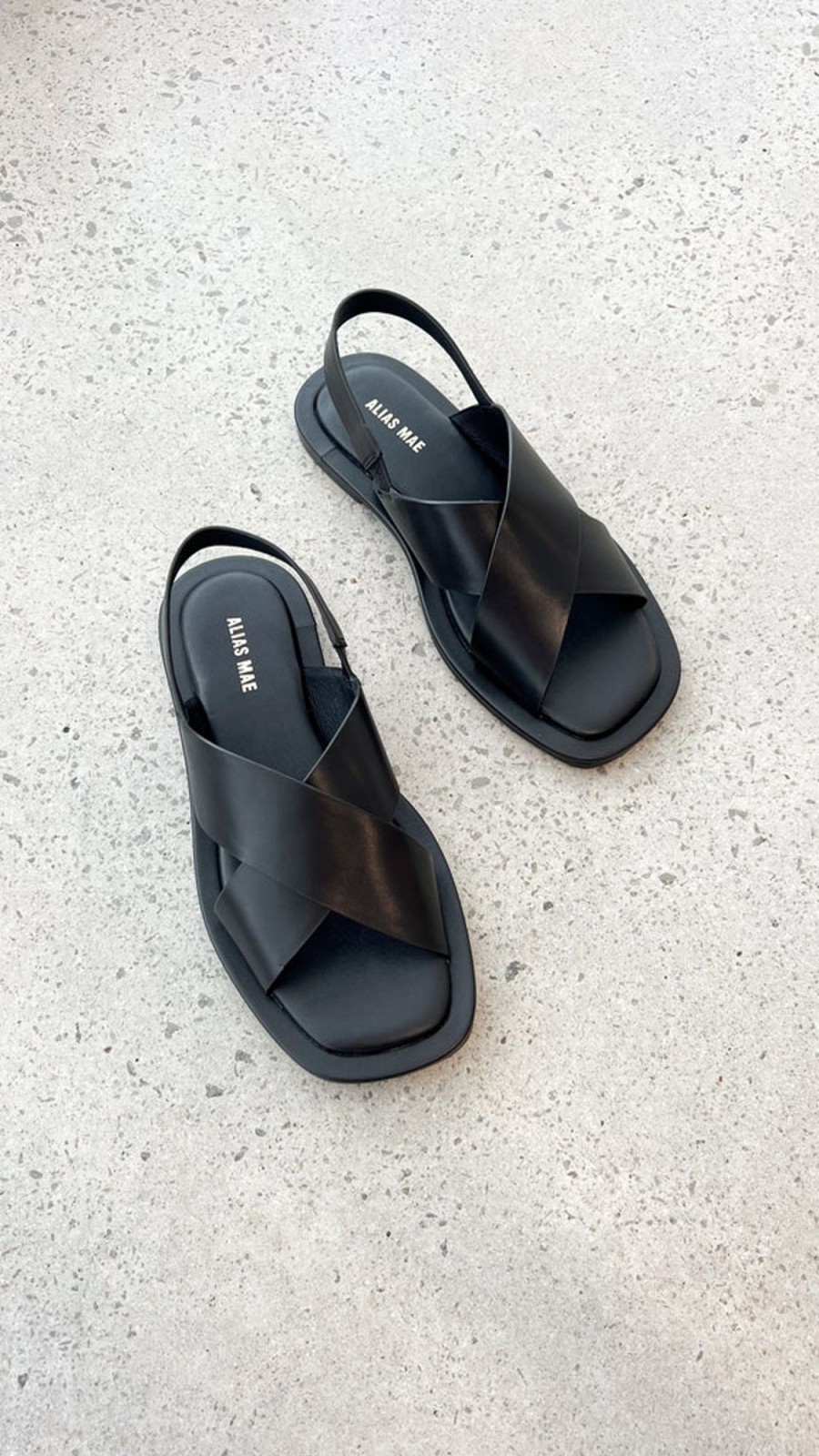 Shoes Alias Mae | Alias Mae Keya Sandal - Black Leather