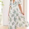 Clothing LILYWHYT | Erin Midi Dress - Green/White Floral