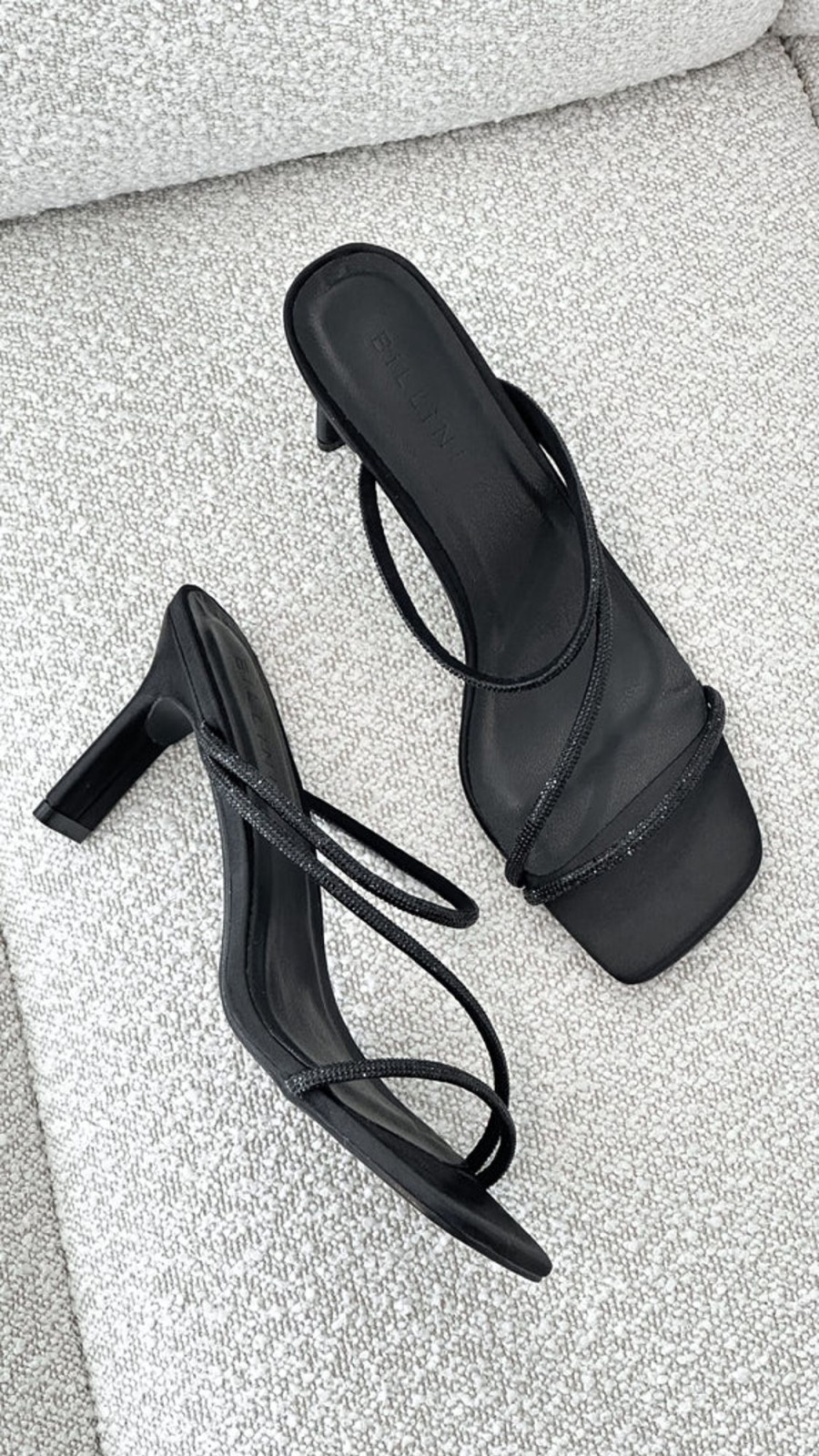 Shoes Billini | Femi Heel - Black Satin Diamante